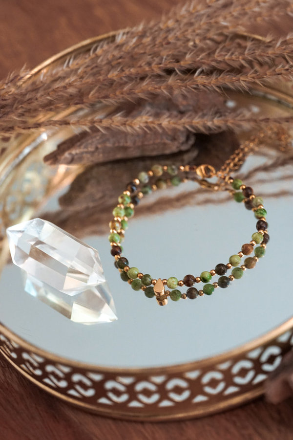 Armband grüner Opal - "Regeneration - neuer Schwung"