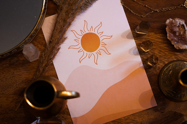 Boho Karte (SUN) - zum selbst beschriften